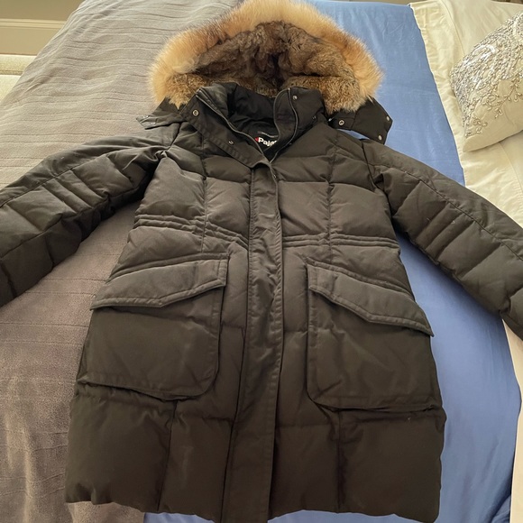 Pajar Women’s Quilted Down Coat Faux Fur Trim - Picture 2 of 7